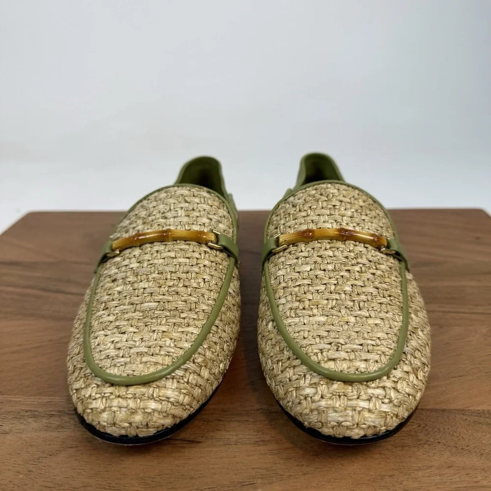 New Paula Torres Lia Raffia Handmade Loafer‎ Shoes Size 7 M
